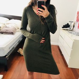 NWT Max Studio Olive Green Knitted Dress
